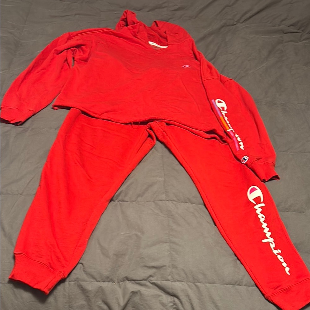 Champion Bright Red Tracksuit Set